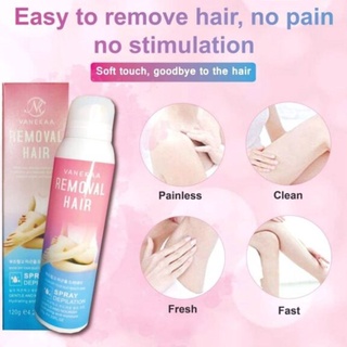 ⚡FLASH SALE⚡♡พร้อมส่ง Vanekaa Removal Hair สเปรย์ครีมกำจัดขน 120g