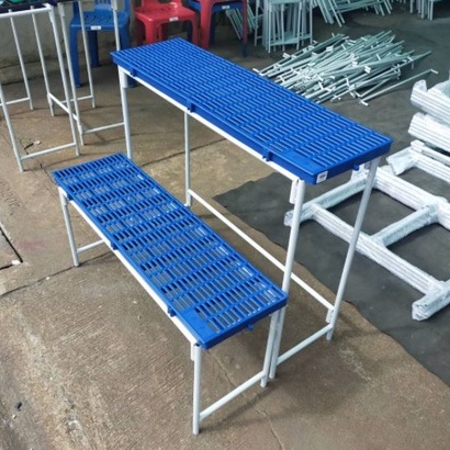 ขาโต๊ะสูง80cmและ 40cm .กว้าง30cm.ยาว94cm,(สินค้าไม่รวมตะแกรงพลาสติก )
