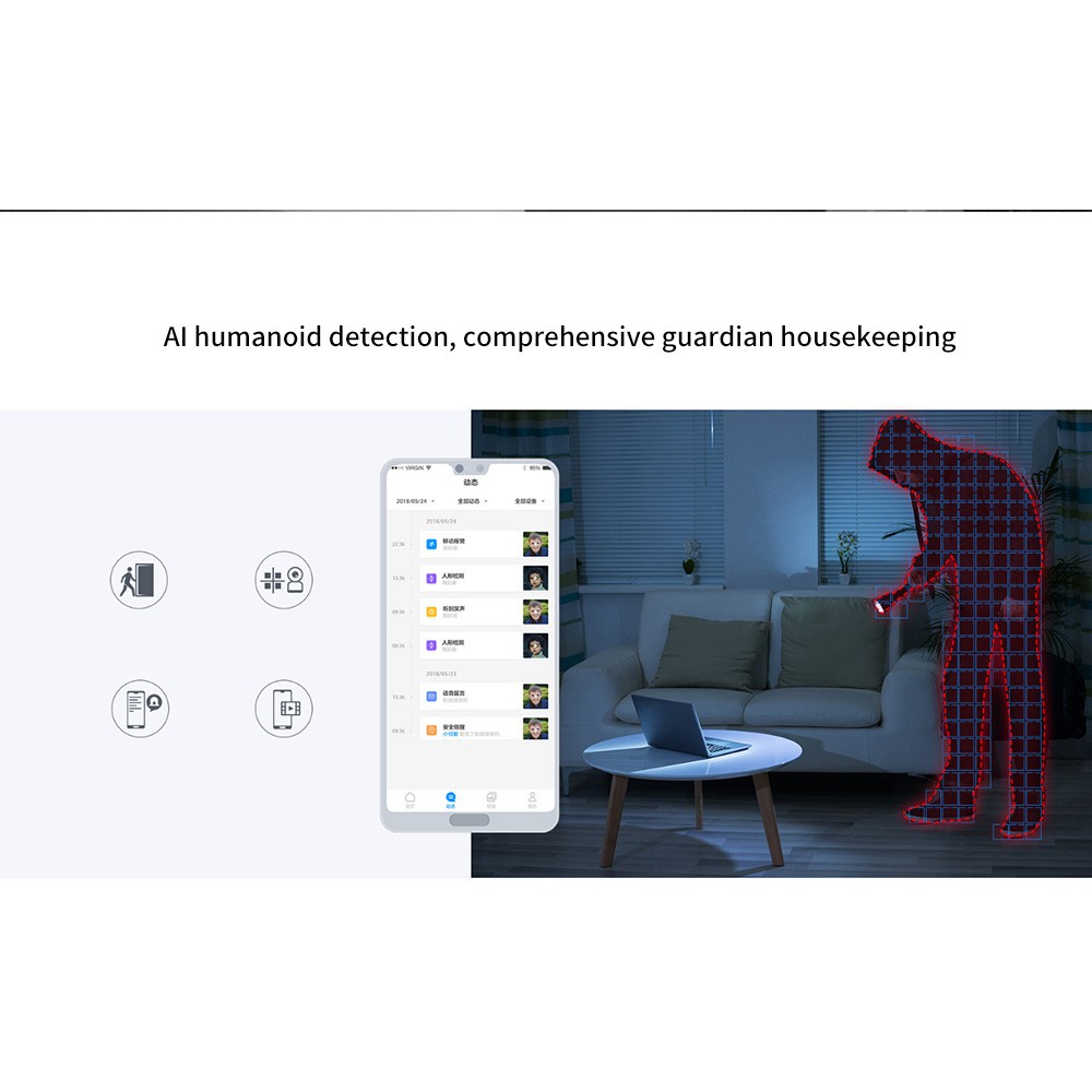 [ลดเหลือ 1274] Huawei CV70 AI Smart Camera กล้องวงจรปิด คมชัด 1080P มี AI ตรวจจับ -30D