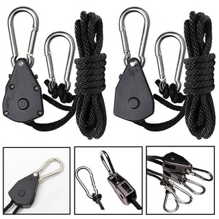 🔥พร้อมส่ง🔥2packs เชือกไฟแขวน รอกแขวนไฟปรับระดับ Rope Ratchet YOYO Hanger เชือกแขวนปรับระดับ Easy Hanging Kit แพ๊คคู่ ปลูกต้นไม้  For Grow Tent Light Carbon Filter