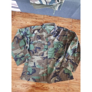 เสื้อทหาร  woodland usa LARGE SHORT