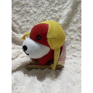 ตุ๊กตาหมา Afro dog pigtail plush (san-x) ป้ายห้อย