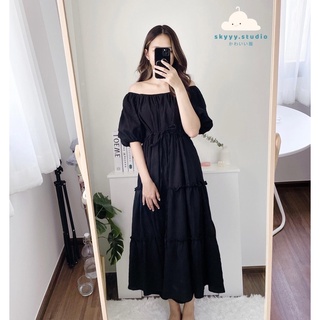 ใส่โค้ด WRAFWK ลดเพิ่มสูงสุด 40 - ✿ M441✿ Sarah long dress 🖤