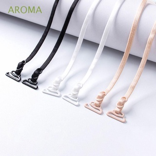 Aroma สายรัดบราชั้นใน เซ็กซี่ ยืดหยุ่น ปรับได้ มองไม่เห็น สีพื้น หลากสี อุปกรณ์เสริม สําหรับสตรี