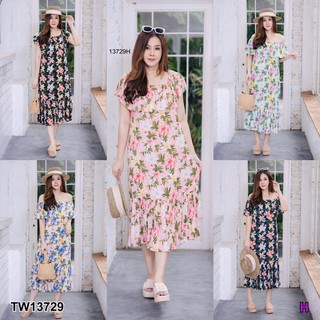 Maxi Dress #สาวอวบ เดรสยาว  ใส่ได้หลายแบบ สีสดใส สาวๆมีแพลนเที่ยวทะเลห้ามพลาดน๊า