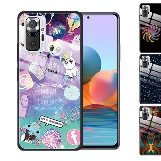 เคสโทรศัพท์ ชนิดกระจกนิรภัย ลาการ์ตูน ป้องกันรอยขีดข่วน สำหรับ Xiaomi Redmi Note 10 5G 10S Pro 9S Redmi 9A 9 8 9T