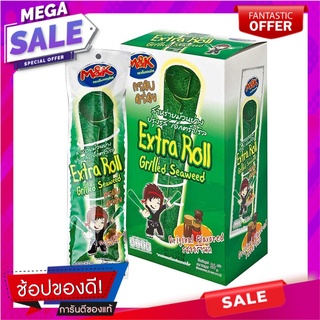 เอ็มแอนด์เค สาหร่ายม้วนย่าง รสออริจินัล 3 กรัม แพ็ค 12 ซอง M&amp;K Roll Seaweed Original 3 g x 12