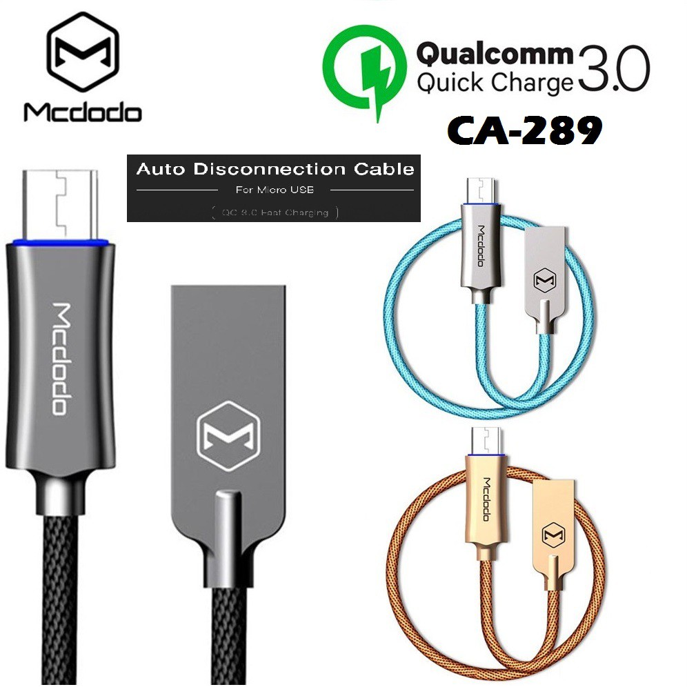Mcdodo Auto Disconnect & Smart Charging MICRO Cable CA-289