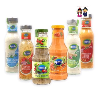 Remia Salad Dressing น้ำสลัดซีซ่าร์ บลูชีส เฟรนช์ ค็อกเทล อิตาเลียน ไม่ใส่สี/สารปรุงรส ไม่ใส่สารกันบูด นำเข้าจากฮอลแลนด์