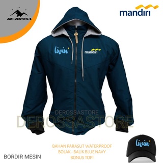 เสื้อแจ็กเก็ต ปักลาย mandiri Livin เหมาะกับใส่ในร่มชูชีพ