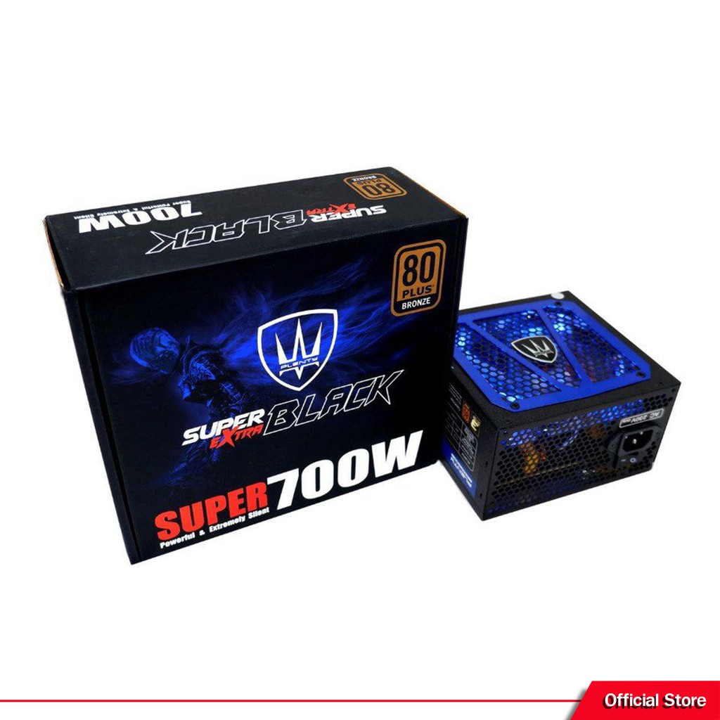 POWER SUPPLY PLENTY Super Black Extra 700W (วัตต์) การรับประกัน 3 (ปี) Years