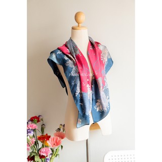 The Rose Thai Color Scarf - ผ้าพันคอลายดอกกุหลาบคอลเล็คชั่นสีไทยโบราณ (มี 7 สี)