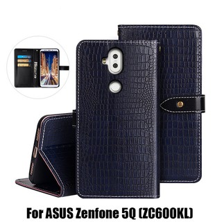 เคสสำหรับเคสโทรศัพท์มือถือหนัง Pu มีช่องใส่บัตรสําหรับ Asus Zenfone 5 Q Zc 600 kl