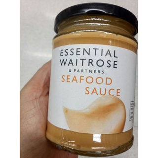 ( พร้อมส่ง )Waitrose essential  Seafood Saue ซอส สำหรับ อาหาร ทะเล  เวทโทรส 285กรัม