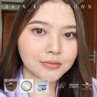 คอนแทคเลนส์ Luxzylens Rain Kiss ขนาดใหญ่กว่าตาดำนิดหน่อย