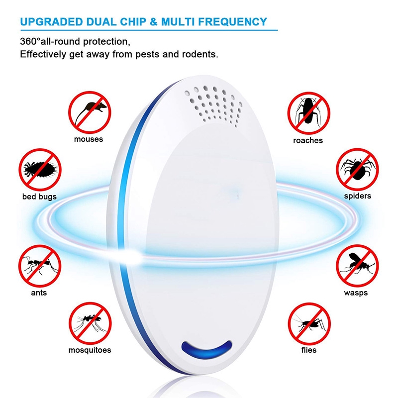 Ultrasonic Pest Repeller 2 Packs, Indoor Anti Insect, Pest Control ...