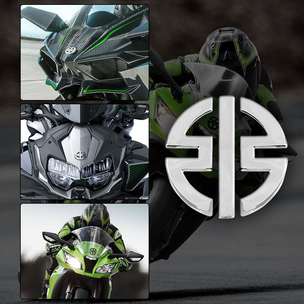 3D รถจักรยานยนต์ Kawasaki LOGO Decal สติกเกอร์สําหรับ Kawasaki NINJA 250R 300R ZX6R ZX R6 636 ZX10R Z1000XS Z1000 Z800 ZX7R ZX9R ER6N ER6F - รูปที่ 4