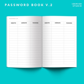 PASSWORD BOOK V.2 สมุดจดบันทึกพาสเวิร์ด