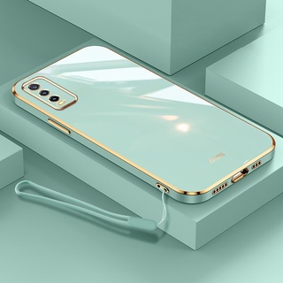 เคสมือถือ แบบนิ่ม ขอบตรง ลาย Free พร้อมสายคล้อง หรูหรา สําหรับ Vivo 2026 Y20 2021 Y12A Y20T Y20S G Y12S 2021 Y20i Y20A