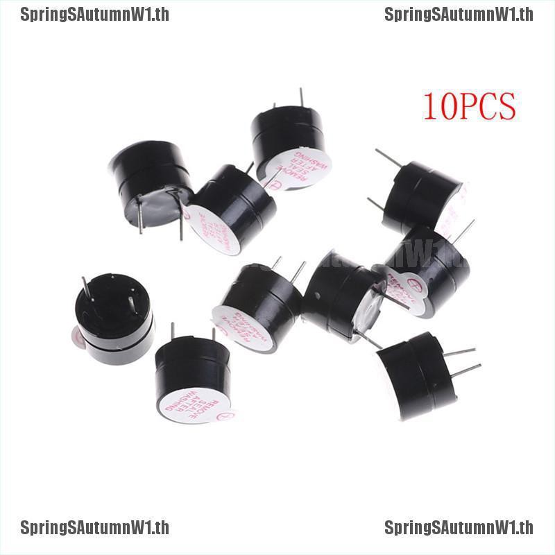 (spring) 10 ชิ้น buzzer 3v 12 มม. อุปกรณ์วงแหวนแม่เหล็กมีเสียงเตือน (th ...