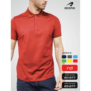 เสื้อโปโลacono ทรงผู้ชาย สีแดง XL