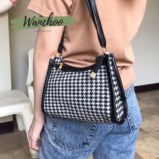 กระเป๋าสไตล์เกาหลี-ลายHoundstooth