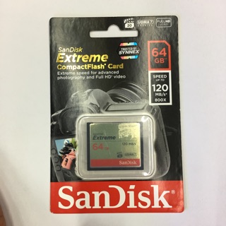 CompactFlash 64GB sadisk extreme 120MB/s