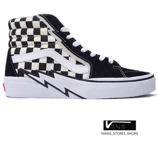 VANS SK8-HI BOLT BLACK WHITE CHECKERBOARD SNEAKERS สินค้ามีประกันแท้