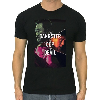 เสื้อยืดผ้าฝ้าย เสื้อยืดลําลอง แขนสั้น พิมพ์ลาย The Gangster The Cop The Devil สีดํา สไตล์เกาหลี เข้าได้กับทุกชุด สําหรั