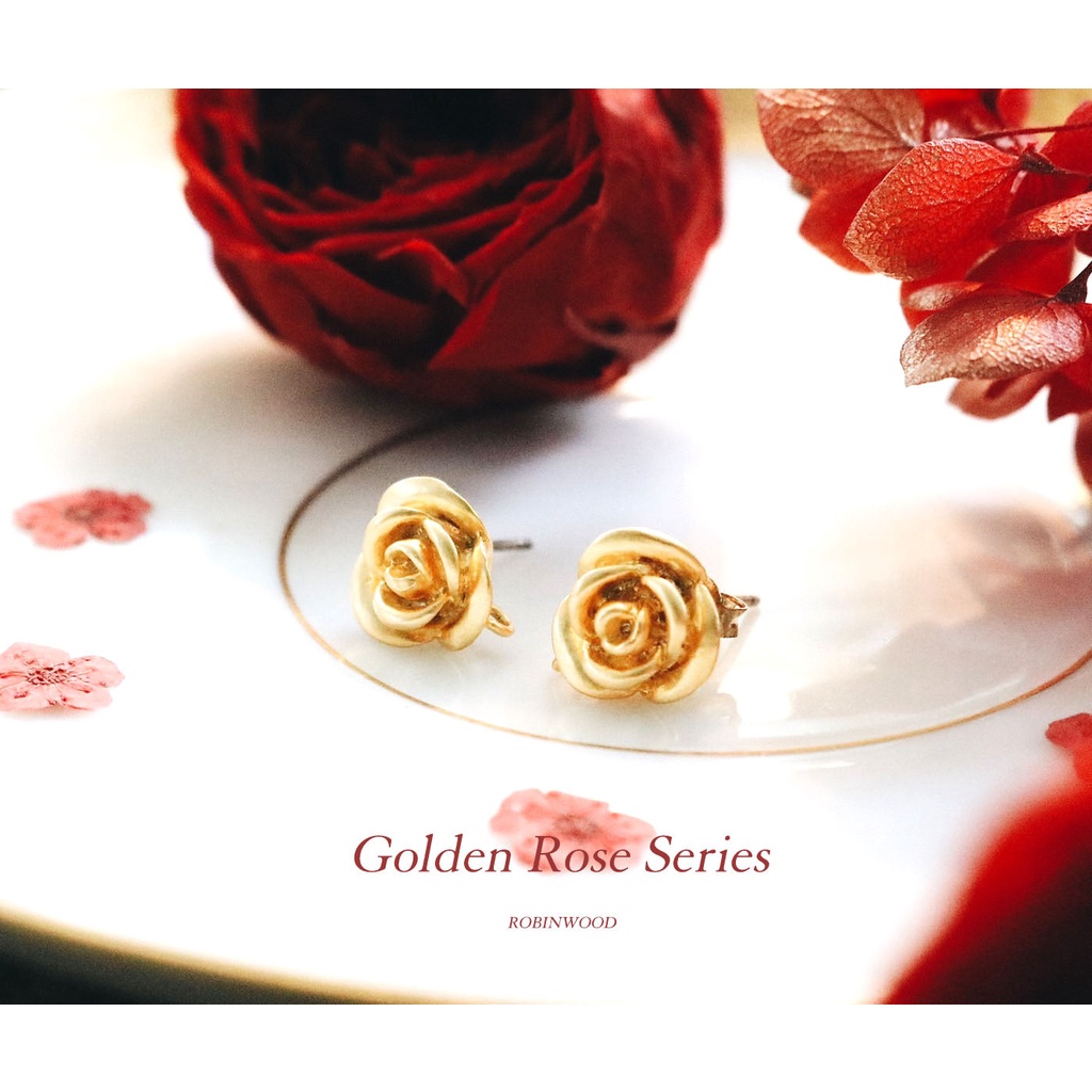 ต่างหู " Limited Valentine Collection's " Golden Rose