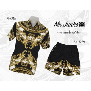 ⚡ ส่งฟรี⚡เสื้อ,กางเกง (สั่งซื้อแยก)Mr-Junko งานต่อลาย ผ้านิ่มใส่สบาย SN-3269