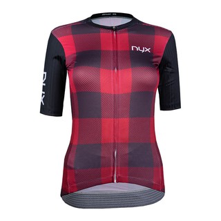 เสื้อจักรยานผู้หญิง NYX [นิกซ์] รุ่น PLAID [RED]