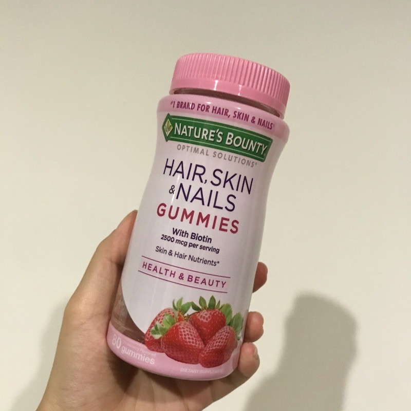 วิตามินบำรุงผม ผิว เล็บ เยลลี่ 80 เม็ด Nature's Bounty, Women's Multivitamin Gummies, Strawberry Fla