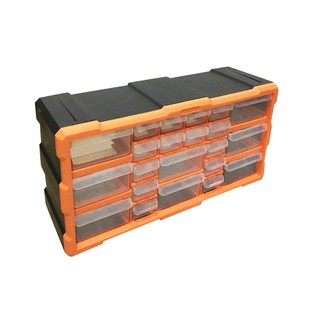 Tool box EQUIPMENT STORAGE EQUIPMENT STORAGE 22 SLOTS MATALL ORANGE-BLACK DIY TOOL BOX Tool box Hardware hand tools กล่อ