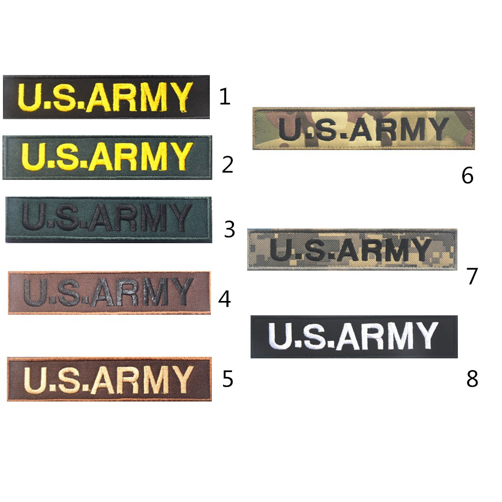 USARMY Embroiderey ยุทธวิธีทหาร Morale แพทช์ป้าย Combat Emblem Applique สําหรับเสื้อผ้า
