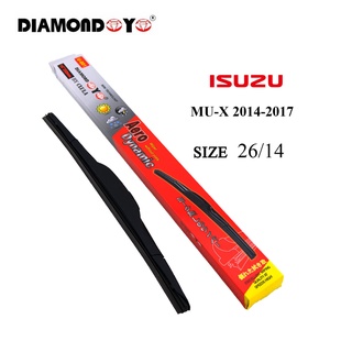 ก้านใบปัดน้ำฝน สำหรับ ISUZU MU-X ปี2014-2017 ขนาด26/14 ยี่ห้อ DIAMOND EYE กล่องแดง