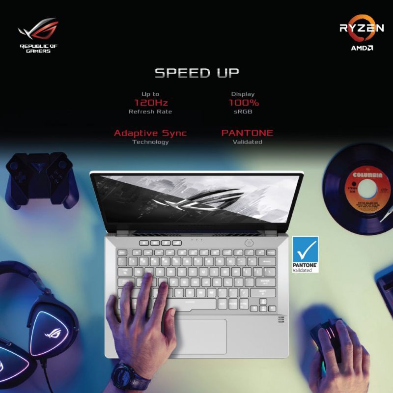 (มือสองคุณภาพ100%) จัดส่งฟรี มีปลายทาง ใช้ไลฟ์ ใช้ทำงานหนักได้  ASUS ROG ZEPHYRUS G14 GA401II-HE046T (MOONLIGHT WHITE)