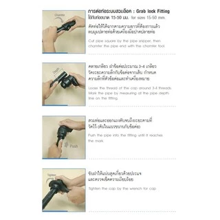 [PB] ข้อต่อเกลียวนอก ต่อเกลียวนอก พีบี สวมล็อค PB Grab Lock UHM ยูเอชเอ็ม PBP ขนาด 15 - 25 มม