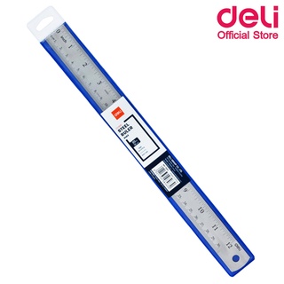 Deli 8463 Rulers ไม้บรรทัดฟุตเหล็ก ยาว 30 CM (12 นิ้ว) แพ็ค 1 ชิ้น ไม้บรรทัด เครื่องเขียน อุปกรณ์การเรียน ไม้บรรทัดเหล็ก