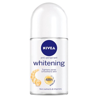 ราคาพิเศษ!! นีเวีย ไวท์เทนนิ่ง โรลออนลดเหงื่อและระงับกลิ่นกาย 25มล. Nivea Whitening Anti-Perspirant Roll On 25ml