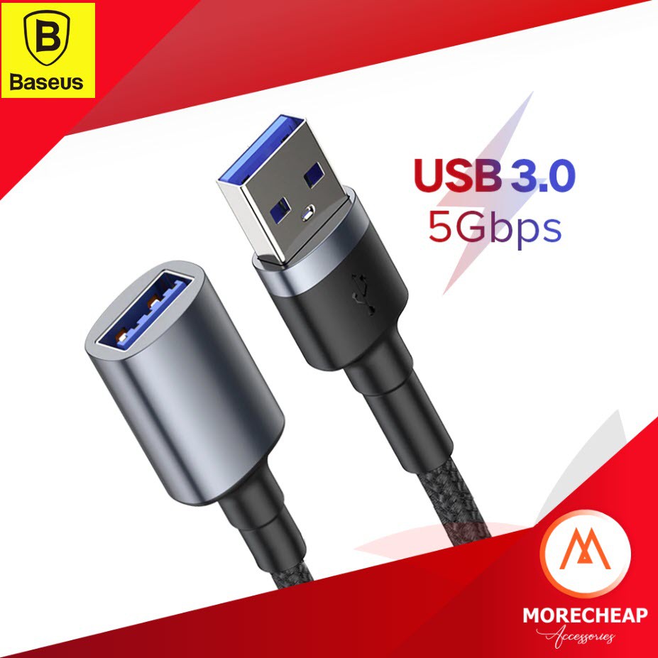 ถูก/แท้ Baseus USB 3.0 Male to USB3.0 Female 2A 5Gbps