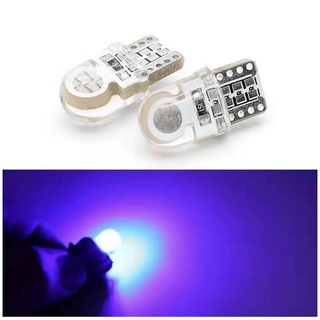 ไฟหรี่LED ขั้วT10 COB2ชิพ ซิลิโคน (สีน้ำเงิน) 2หลอด