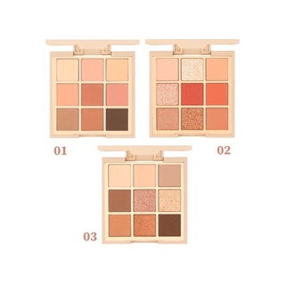 Meilinda Mood Mellow Eye Palette อายแขโดว์พาเลทท์ 9 ช่อง โทนเบจ ละมุน