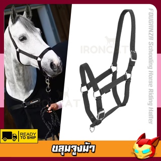 เชือกจูงม้า สายจูงม้า FOUGANZA ขลุมจูงม้า สำหรับม้าโตและลูกม้า Schooling Horse Riding Halter