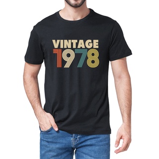 ใหม่ เสื้อยืดแขนสั้น ผ้าฝ้าย พิมพ์ลาย Verjaardagscadeau 1978 Mode 40th Verjaardagscadeau 80s สไตล์วินเทจ แฟชั่นสําหรับผู