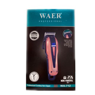 WAER  WA-712 professional cordless hair clipper ปัตตาเลี่ยนตัดผมไร้สาย ชาร์จไฟ รุ่น