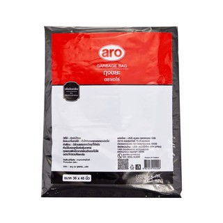 เอโร่ ถุงขยะดำแบบหนา ขนาด 36x45 นิ้ว 16 ใบ 1 กก. Aro Thick Garbage Bag Size 36x45 inch. 16 pcs. 1 kg.