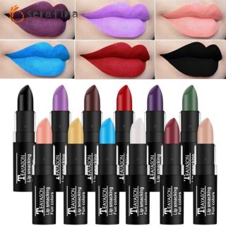 ลิปสติก Dark Lipstick White Nude Color Vampire Olive Green Black Purple Halloween Retro Creative Makeup