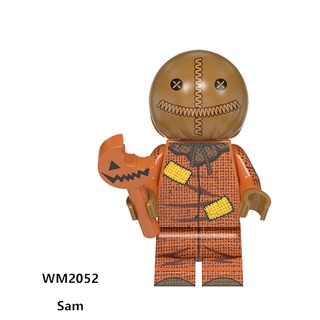 ของเล่นตัวต่อฟิกเกอร์ Sam Minifigures Halloween Game Trick r Treat Host Horror Movie ของขวัญสําหรับเด็ก