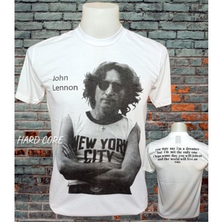 เสื้อวง JOHN LENNON วงร็อคในตำนาน คอฟิต ป้ายUS เสื้อวินเทจ เสื้อร็อค เสื้อทัวร์ วงดนตรีร็อคต่างประเทศ